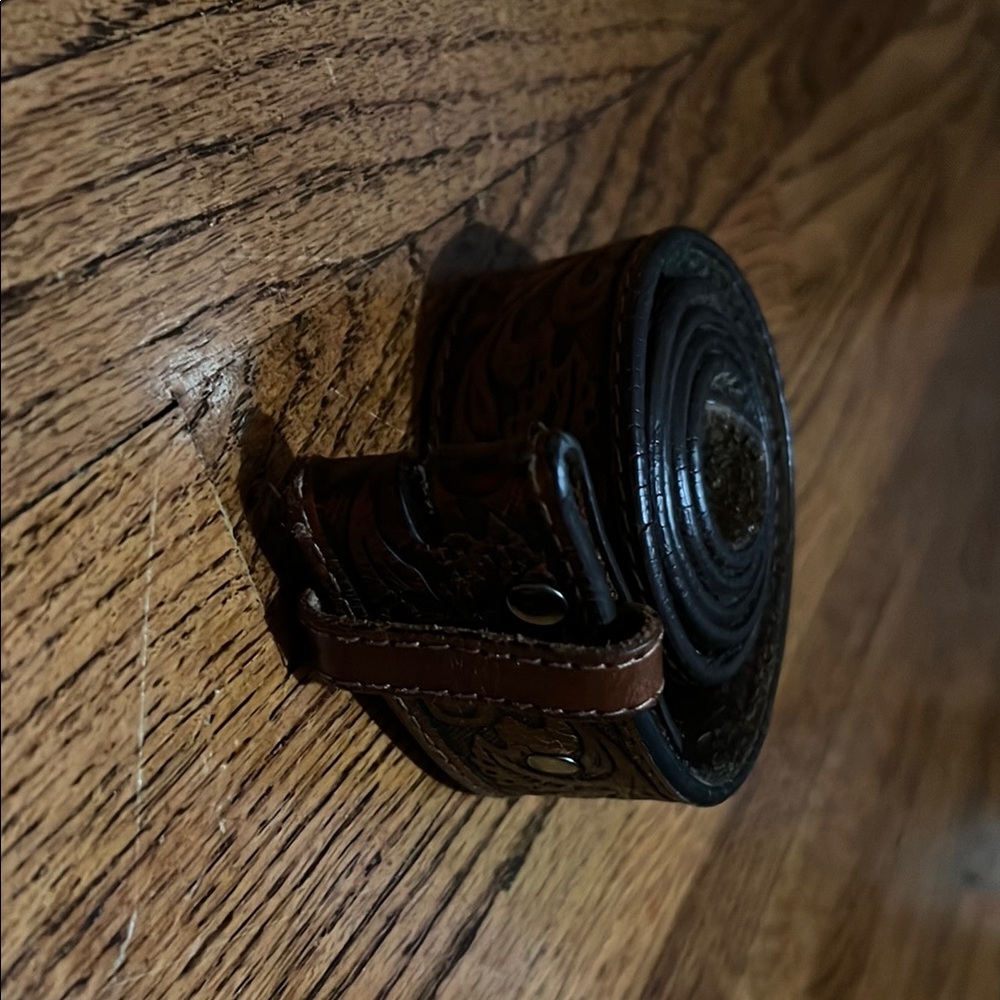 Ariat Brown Embossed Leather Belt